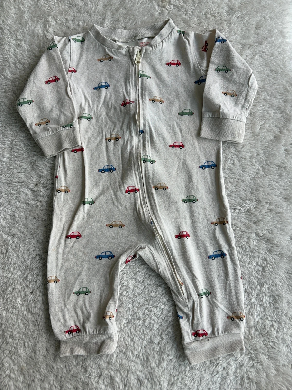 Pyjama met rits autotjes H&M 62